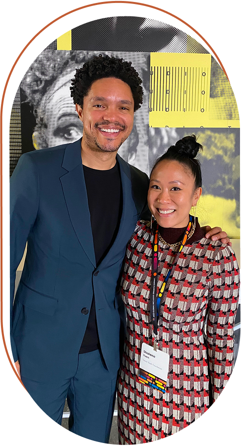Trevor Noah and Shalane Yuen